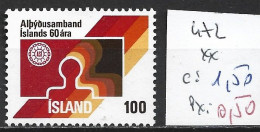 ISLANDE 472 ** Côte 1.50 € - Nuovi