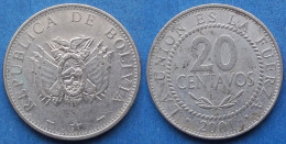 BOLIVIA - 20 Centavos 2001 KM# 203 Monetary Reform (1987) - Edelweiss Coins - Bolivia