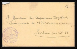 42034/ Lettre Cover Aviation Militaire Escadrille N°38 Secteur 12 Pour Le 23 Guerre 1914/1918 War  - Posta Aerea Militare