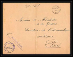 42121/ Lettre Cover Aviation Militaire Port D'attache D'epinal 1915 Pour Paris Guerre 1914/1918 War  - Correo Aéreo Militar