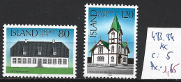 ISLANDE 483-84 ** Côte 5 € - Unused Stamps