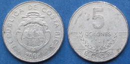 COSTA RICA - 5 Colones 2008 KM# 227b Monetary Reform (1920) - Edelweiss Coins - Costa Rica