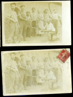 Lot De 2 Cpa Carte Photo Du 60 Dans Une Briqueterie écrite à Précy Sur Oise Envoyée à Briqueterie Méru Sur Oise STEP15 - Précy-sur-Oise