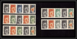 1046a Cote D'ivoire N° 218 Antilope (antelope) Bongo Essai Proof Non Dentelé Imperf ** MNH Bande De 5 25 Timbres - Game