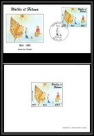 1836 épreuve De Luxe / Deluxe Proof Wallis Et Futuna PA N° 142 Noel (christmas) 1984 Coquillage Shell Shells + Fdc - Geschnittene, Druckproben Und Abarten