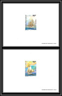 2181/ Polynésie N°531/532 San Francisco Papeete Goélette Voillier Bateaeu Ship Schooner Deluxe Bloc Gommé MNH ** Proof - Ongetande, Proeven & Plaatfouten