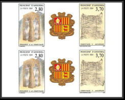 Andorre (Andorra) N°443A 1er Anniversaire De La Constitution PAIRE Non Dentelé Imperf ** Mnh - Altri & Non Classificati