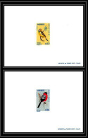 épreuve De Luxe / Deluxe Proof Andorre Andorra N°240 /241 Oiseaux (bird Birds Oiseau) Venturon Bouvreuil (bullfinch) - Colecciones & Series