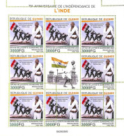 A9514 - REP.GUINEE - ERROR MISPERF Stamp Sheet - 2022 - Mahatma Gandhi - Mahatma Gandhi