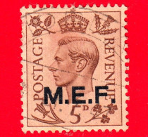 ITALIA - Usato - 1943 - Emissione Inglese Con Sovrastampa M.E.F. - Occupazione Britannica - Effigie Di Giorgio VI - 5 - Occup. Britannica MEF