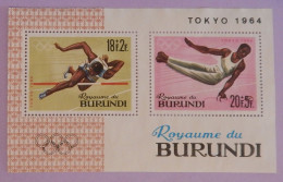 BURUNDI  YT BLOC 5 NEUF GOMME MAT "JEUX OLYMPIQUES DE TOKYO" ANNÉE 1964 - Unused Stamps