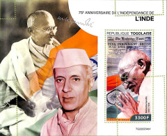 A9681 - TOGOLAISE -  ERROR MISPERF Stamp Sheet - 2022 - L'INDE, Mahatma Gandhi - Mahatma Gandhi