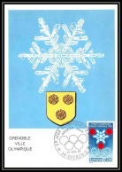 2100/ Carte Maximum (card) France N°1520 Jeux Olympiques (olympic Games) D'hiver Grenoble 1968 Edition Parison - Winter 1968: Grenoble