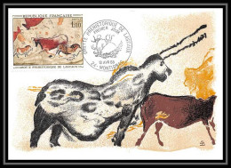 2218/ Carte Maximum France N°1555 Grotte De Lascaux Montignac Tableau (Painting) édition CEF 1968 FDC - Prehistoria