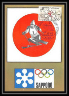 2664/ Carte Maximum (card) France N°1705 Jeux Olympiques (olympic Games) Sapporo Japan 1972 Edition Cef - Inverno1972: Sapporo