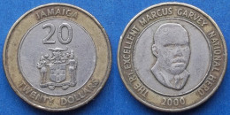 JAMAICA - 20 Dollars 2000 "Marcus Garvey" KM# 182 Decimal Coinage - Edelweiss Coins - Jamaique