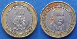 JAMAICA - 20 Dollars 2001 "Marcus Garvey" KM# 182 Decimal Coinage - Edelweiss Coins - Jamaica