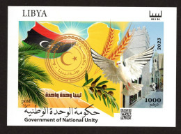 2023- Libya - Government Of National Unity- Flag - Bird - Ear Of Wheat - Block - MS - MNH** - Libye