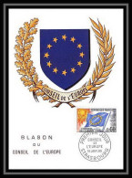 5363/ Carte Maximum (card) France Service N°34 Blason Du  Conseil De L'Europe Drapeau Flag Fdc Edition Parison 1965 - 1965