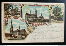 AK Litho Gruss Aus KEVELAER Mehrbildkarte Gestempelt Kevelaer 1900 - Kevelaer