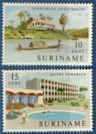 Suriname 1962 Hotels 2 Val MNH River, Boat, Swimming Pool - Hostelería - Horesca