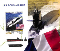 A9489 -  GUINEE - ERROR MISPERF Stamp Sheet - 2022 - Transport, Submarines - Sous-marins