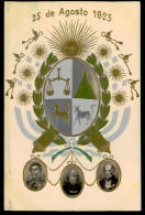 MONTEVIDEO - 25 De Agosto 1825 .(COM RELEVO)  Carte Postale - Uruguay