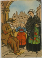 BRETAGNE / Région De PONT CROIX - Mendiant / Femme Avec Enfant En Tenue Bretonne - Illustrateur E. BLANCHE  - Pont-Croix