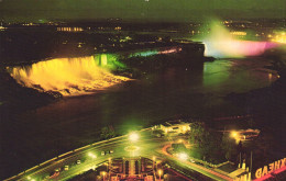 NIAGARA FALLS, ONTARIO, ARCHITECTURE, NIGHT, CARS, WATERFALL, CANADA, POSTCARD - Chutes Du Niagara