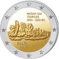 2 Euro Commemorative Malte 2017 Hagar Qim UNC Neuve - Malte