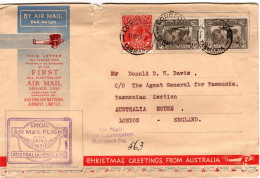 Australia 1931 Special Air Mail Flight  Australia-England - Erst- U. Sonderflugbriefe