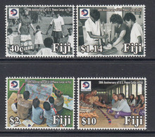 2018 Fiji Peace Corps USA Culture Education Complete Set Of 4 MNH - Fidji (1970-...)