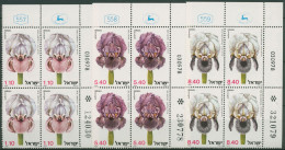 Israel 1978 Pflanzen Blumen Lilien 782/84 Plattenblock Postfrisch (C61737) - Unused Stamps (without Tabs)