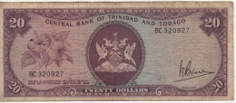 TRINIDAD & TOBAGO   $ 20  P33a   Sign. Bruce  ( Hibiscus Flower + Treasury Building At Back ) - Trindad & Tobago