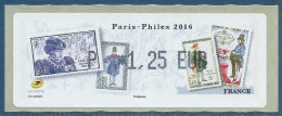 LISA (ATM) P *1,25 EUR Sur Papier Paris - Philex 2016 - 2010-... Illustrated Franking Labels