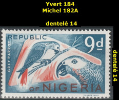 NIGERIA 184 ** MNH Perroquet Gris Grey Parrot Graupapagei 1965 - Nigeria (1961-...)