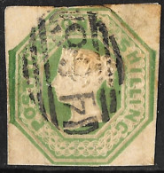 QV SG54 1/- Pale Green Used 4 Margin - Gebruikt