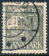 Denmark Danemark Danmark 1927: 20ø Grey Karavel Type, VF Used, AFA 170 (DCDK00510) - Gebraucht