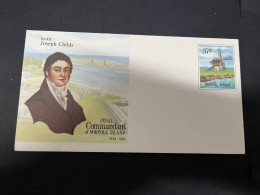 1-2-2024 (3 X 9) Norfolk Island Pre-paid FDC Envelopes (but Without Postmark) 2 Covers (unusual) Penal Commandant - Ile Norfolk