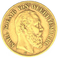Allemagne-10 Marks Charles Ier De Wurtemberg 1878 Stuttgart - 5, 10 & 20 Mark Gold