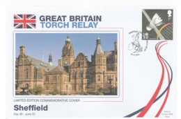 2012 Ltd Edn SHEFFIELD OLYMPICS TORCH Relay COVER London OLYMPIC GAMES Sport BADMINTON  Stamps GB - Estate 2012: London