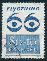 Denmark Danemark Danmark 1966: 80+10ø Blue Refugees Issue, VF Used, AFA 450F (DCDK00518) - Gebraucht