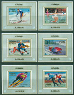 Ajman 1970 Mi#662-667 Winter Olympics Sapport 6xDLMS MLH - Ajman