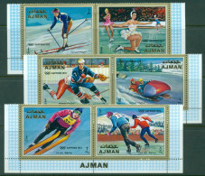 Ajman 1970 Mi#662-667 Winter Olympics Sapport MLH - Ajman