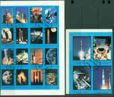 Ajman 1970 Mi#593-612B Apollo & Gemini Space Programs IMPERF CTO - Ajman