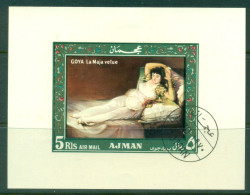 Ajman 1969 Mi#MS119 Paintings Of Women MS CTO - Ajman