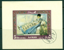 Ajman 1969 Mi#MS118 Paintings Of Women MS CTO - Ajman