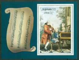 Ajman 1969 Mi#MS113A Paintings Of Composers, The Mozart Family MS MLH - Ajman