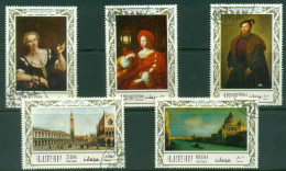 Ajman 1969 Mi#419-423 Paintings, Italian Masterpieces CTO - Ajman