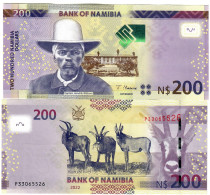 Namibia 200 Dollars 2022 UNC "!Gawaxab" - Namibia